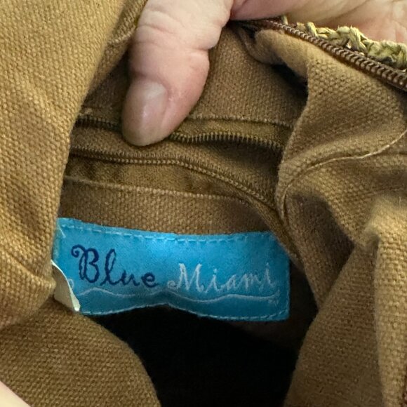 Blue Miami Crochet Crossbody Purse EUC - Picture 3 of 7